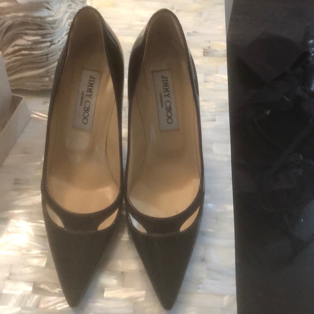 Jimmy Choo Brown Patent Leather pumps size 35.